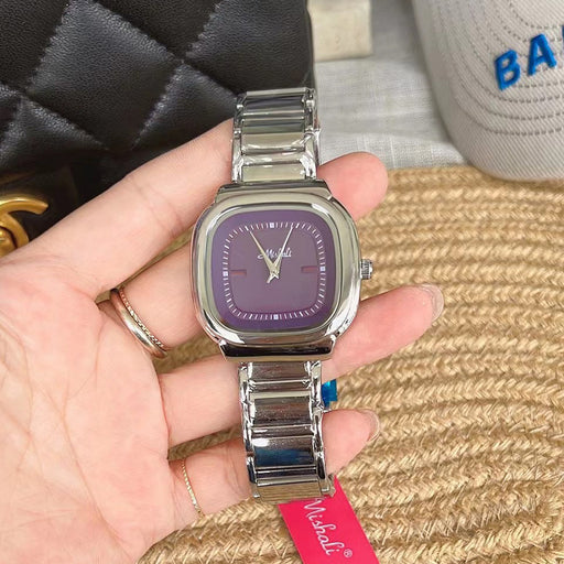 Women's retro square steel belt watch - MRSLM
