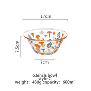 transparent glass salad fruit bowl, view 8 - MRSLM