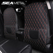 PU leather car seat back protector, view 4 - MRSLM