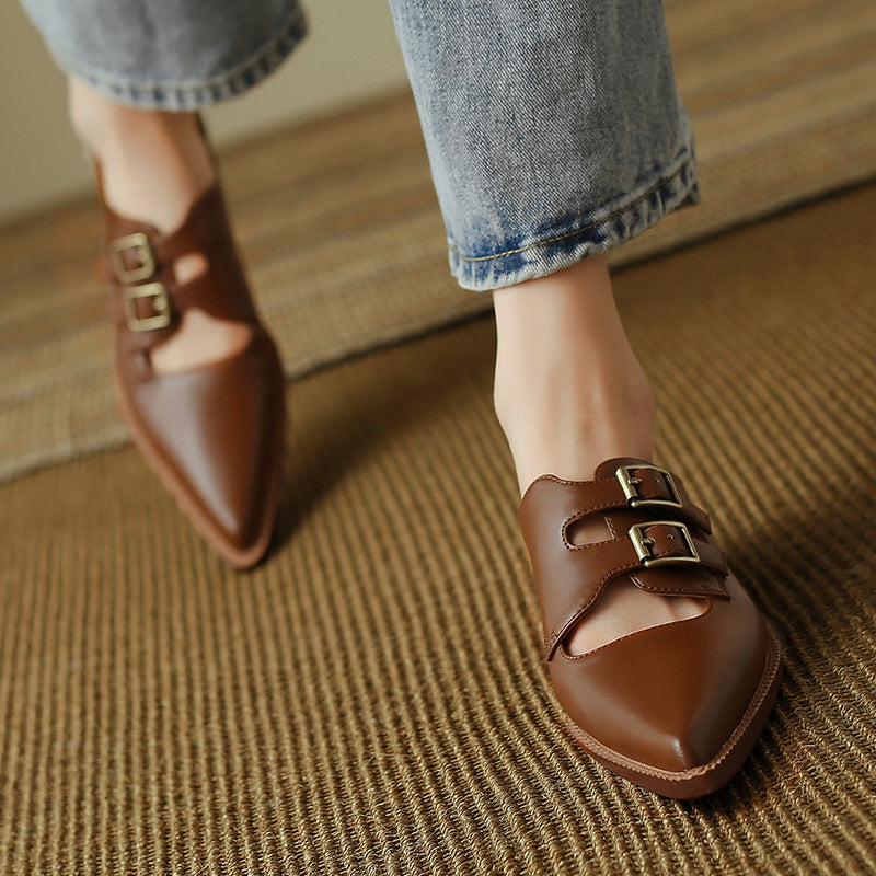 leather slingback mules, view 24 - MRSLM