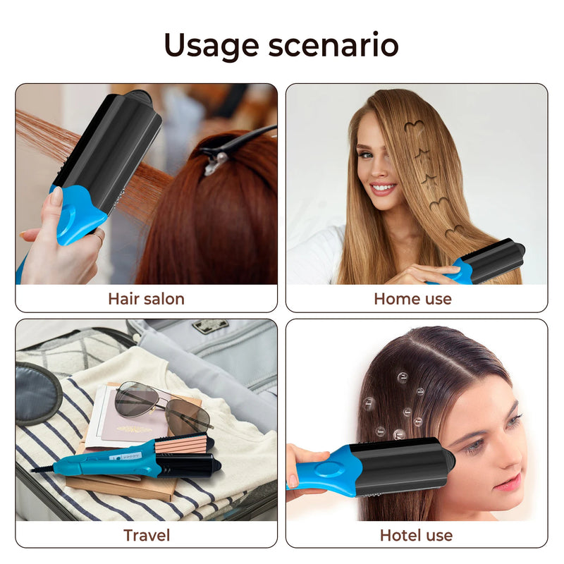 3D hair imprinting straightener and crimper, view 7 - MRSLM