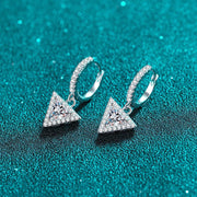 women's triangle zircon earrings, view 4 - MRSLM