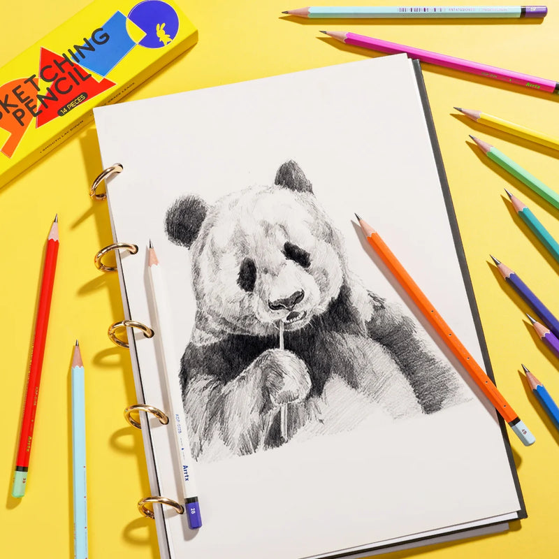 14-pack sketching pencil set, view 5 - MRSLM