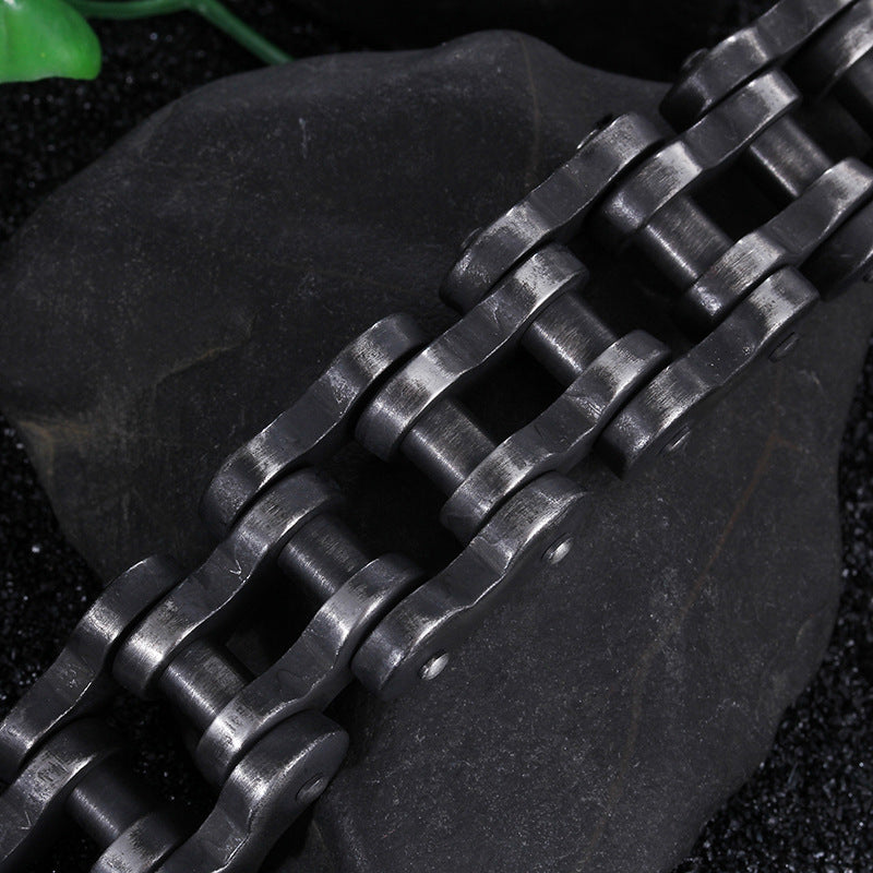 men's titanium steel bicycle chain bracelet, view 4 - MRSLM