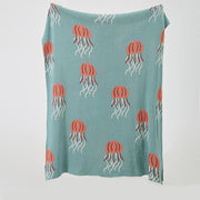 kawaii jellyfish cotton knitted blanket, view 2 - MRSLM