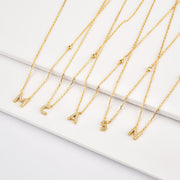 letter pendant necklace, view 5 - MRSLM