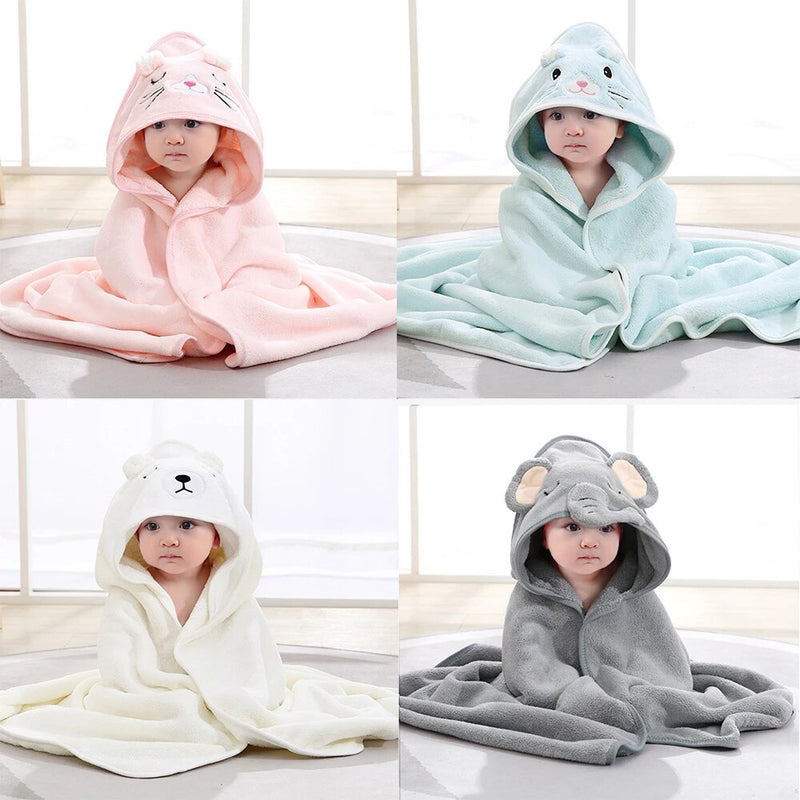 soft flannel baby bathrobe, view 7 - MRSLM