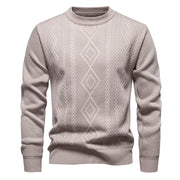 Men's warm crew neck knit sweater, view 6 - MRSLM