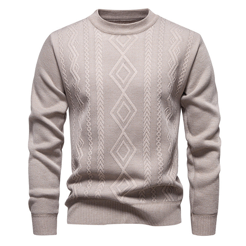 Men's warm crew neck knit sweater, view 6 - MRSLM