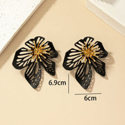 white floral drop earrings, view 12 - MRSLM