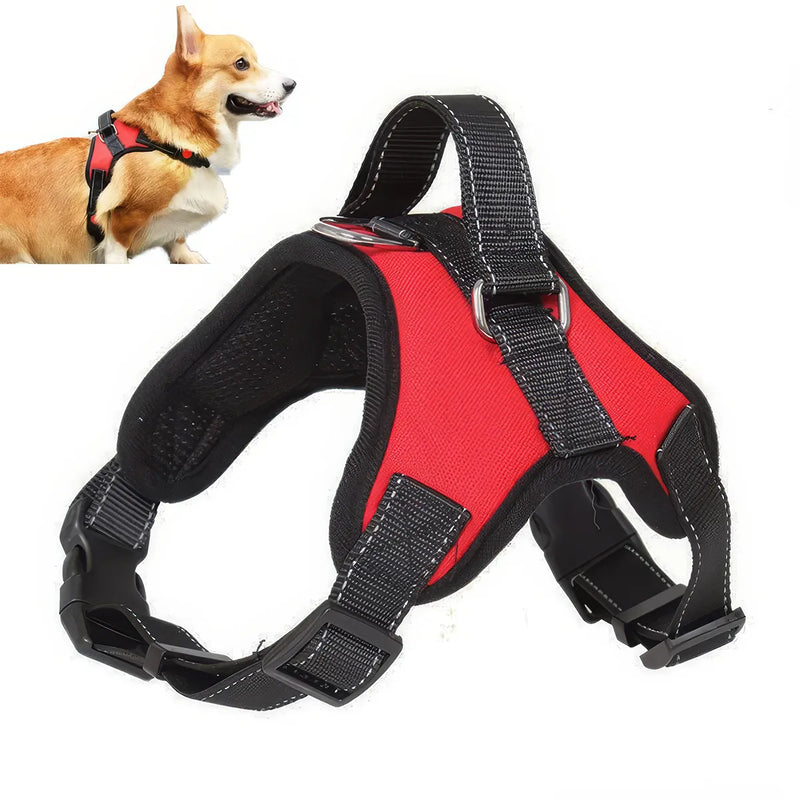 adjustable reflective dog harness vest, view 10 - MRSLM