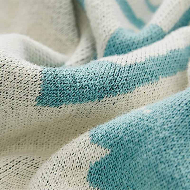 bohemian cotton knitted blanket, view 8 - MRSLM