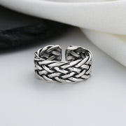 sterling silver woven twist ring, view 7 - MRSLM