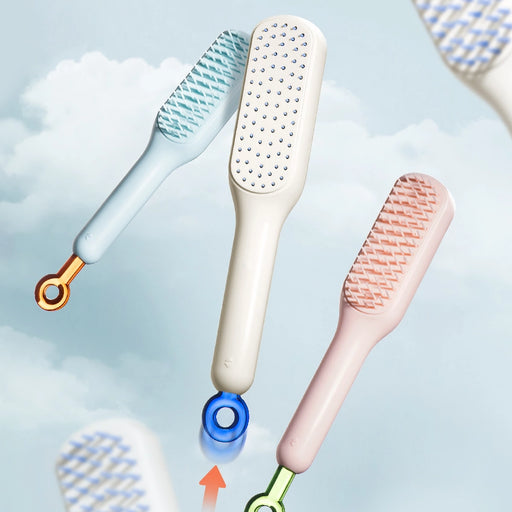 self-cleaning massage hair brush - MRSLM