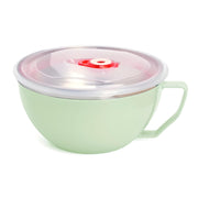 colorful stainless steel bowl with handle, view 2 - MRSLM