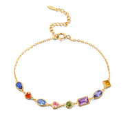 925 silver colored zircon bracelet, view 4 - MRSLM