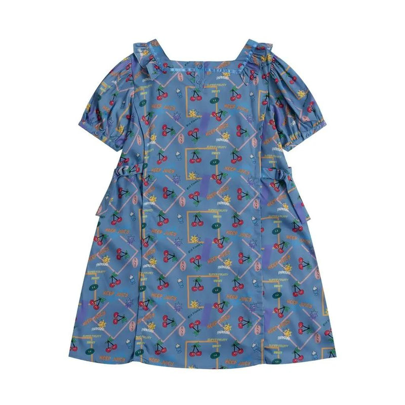 chiffon puff sleeve dress, view 6 - MRSLM