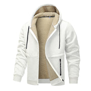 Men's sherpa lined zip-up hoodie jacket, view 5 - MRSLM