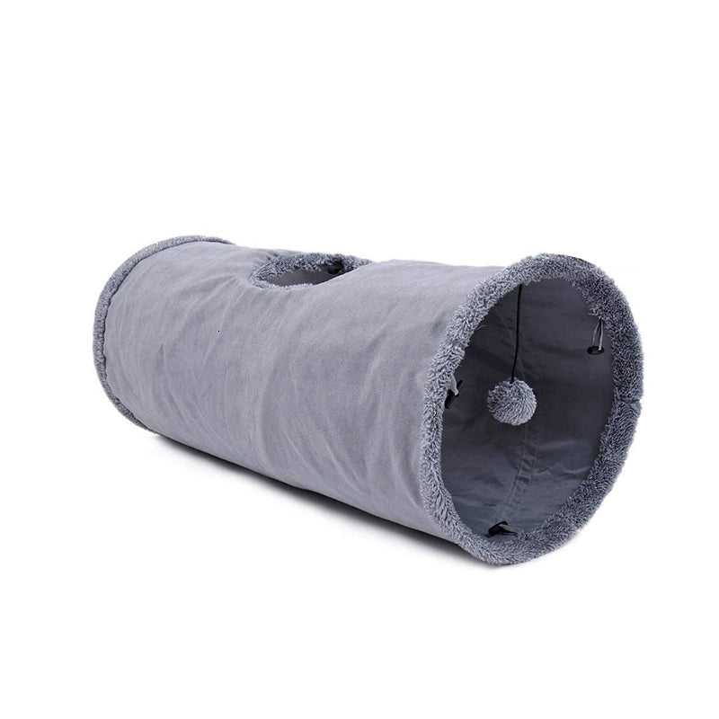 collapsible cat tunnel with crinkle suede, view 3 - MRSLM