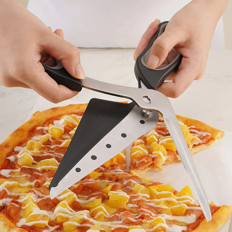 2-in-1 pizza scissors with detachable shovel, view 5 - MRSLM