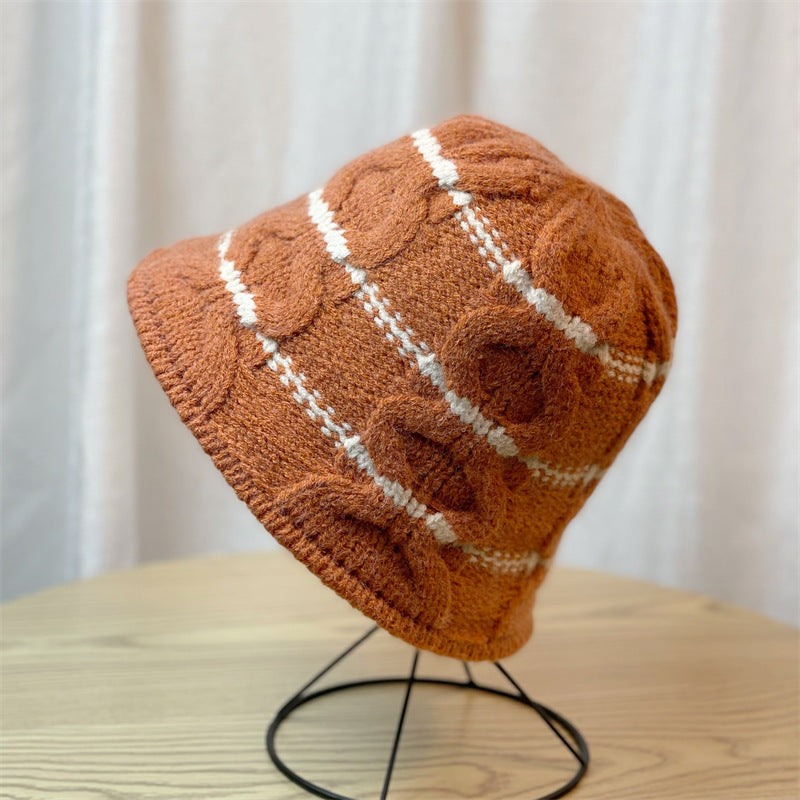 knitted bucket hat for women, view 5 - MRSLM