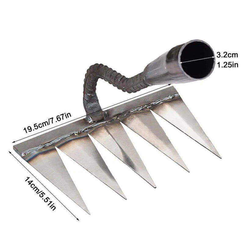 heavy-duty steel garden rake, view 3 - MRSLM