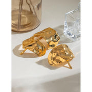 gold plated hammered hairpin, view 6 - MRSLM