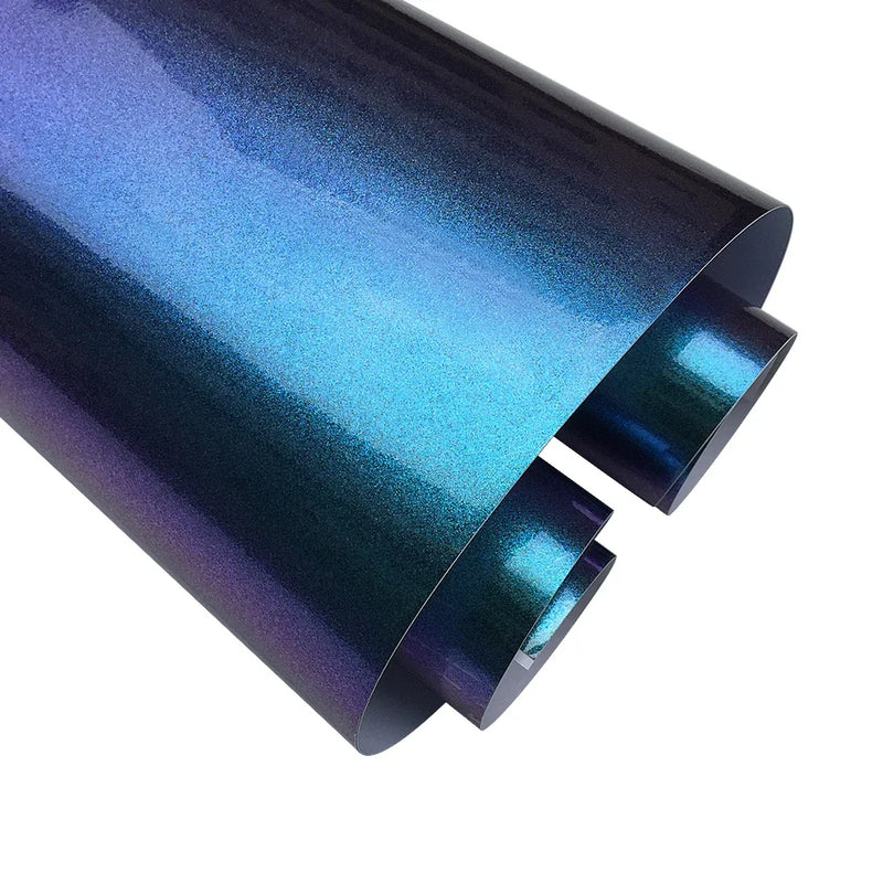 Blue to purple chameleon pearl vinyl wrap, view 8 - MRSLM
