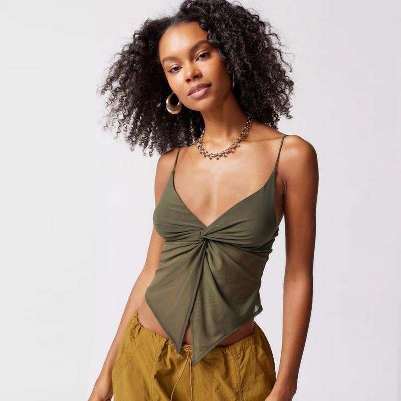 Mesh patchwork crop top - MRSLM