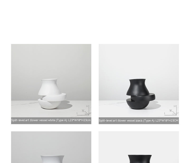 Modern minimalist resin vase, view 7 - MRSLM