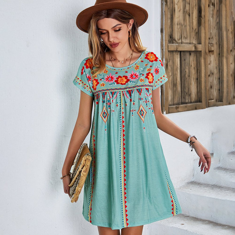 bohemian short dress, view 3 - MRSLM