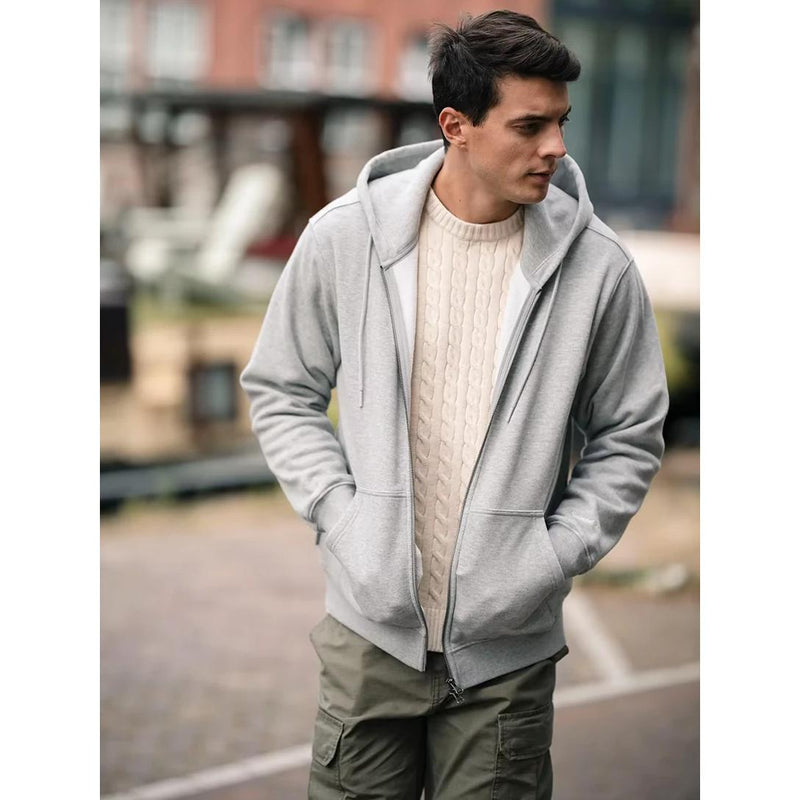 men's full zip fleece lined hoodie, view 7 - MRSLM