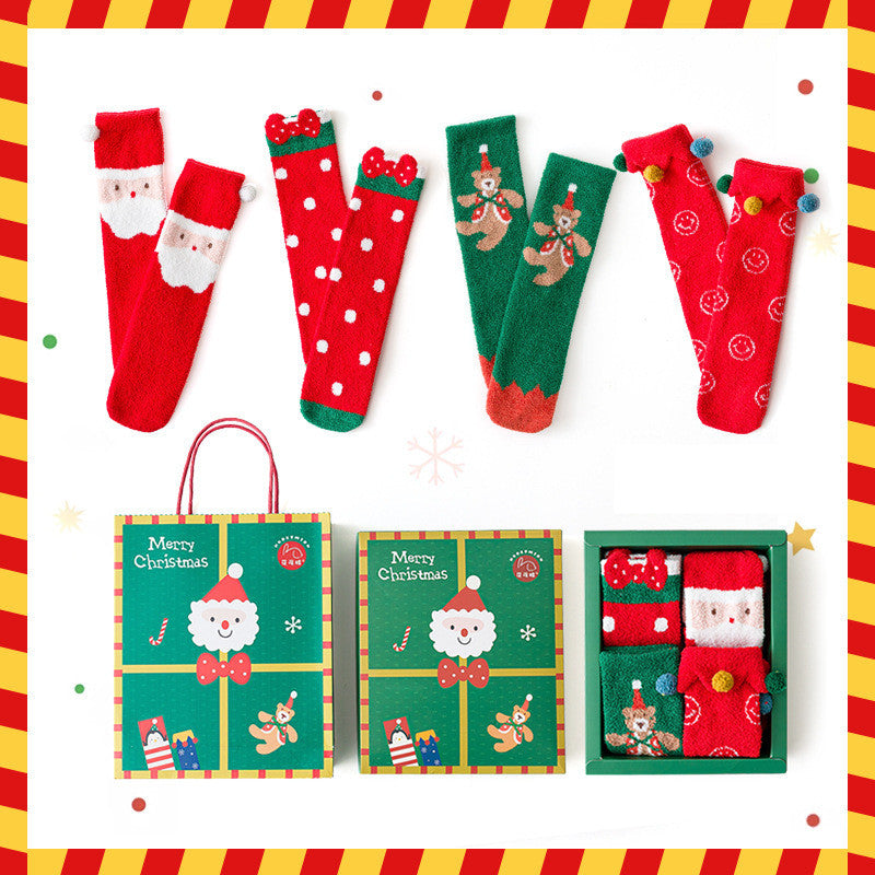 Christmas kids socks gift box, view 7 - MRSLM