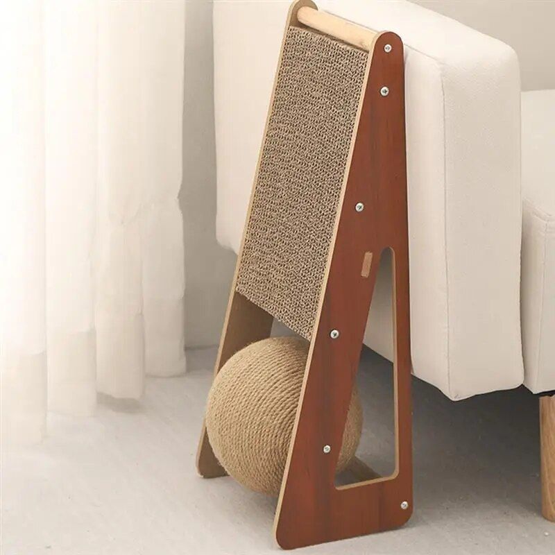 sisal ball cat scratching post, view 6 - MRSLM