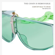 oversized steampunk shield sunglasses, view 11 - MRSLM