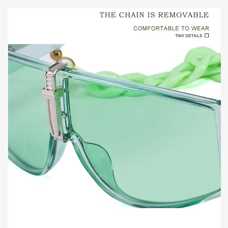 oversized steampunk shield sunglasses, view 11 - MRSLM