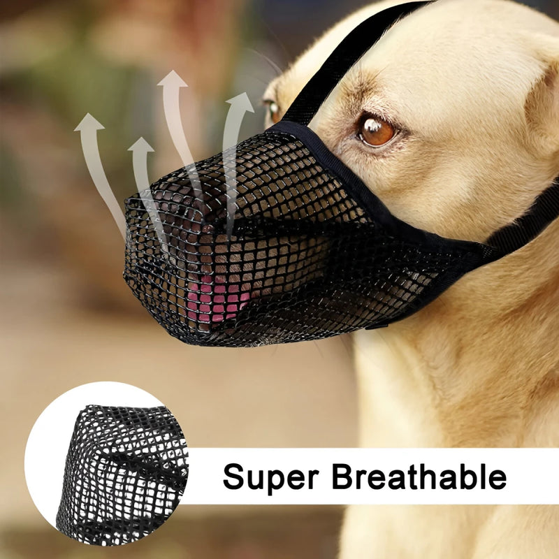 adjustable breathable dog muzzle, view 3 - MRSLM