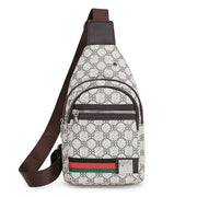 contrast color PU crossbody chest bag, view 5 - MRSLM