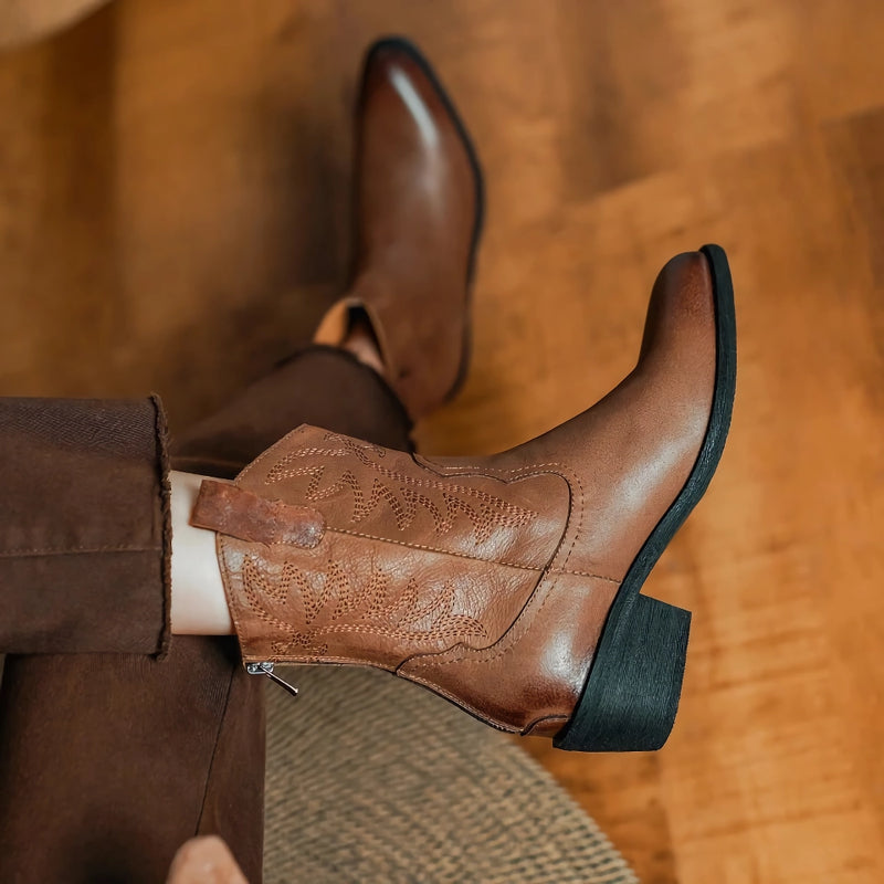 retro high heel ankle boots, view 6 - MRSLM