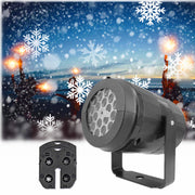 Rotating Christmas snowflake LED projector light, view 8 - MRSLM