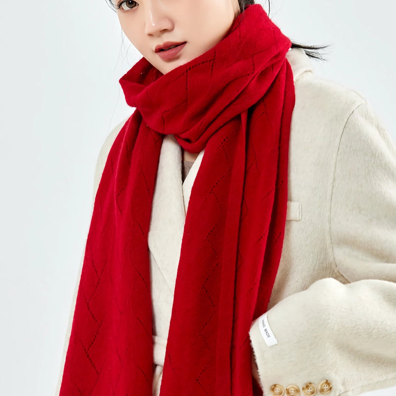 women's merino wool knit scarf, view 11 - MRSLM
