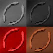 textured suede steering wheel cover, view 9 - MRSLM
