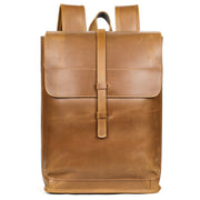cowhide leather travel backpack, view 7 - MRSLM