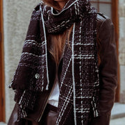 plaid wool scarf pashmina shawl - MRSLM