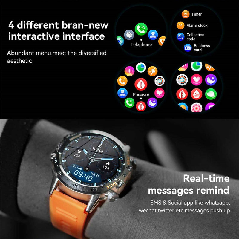 outdoor bluetooth call smart watch, view 7 - MRSLM