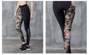 Camouflage colorblock yoga pants, view 9 - MRSLM