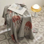 kawaii jellyfish cotton knitted blanket, view 5 - MRSLM