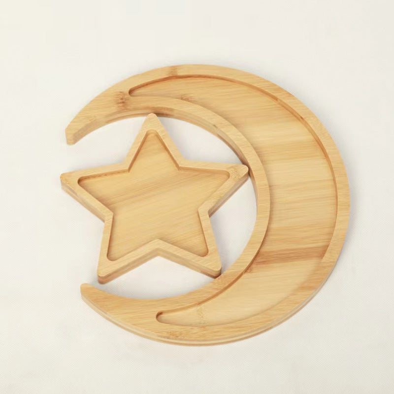 bamboo star snack tray, view 6 - MRSLM