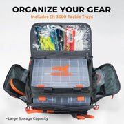large capacity fishing tackle bag, view 3 - MRSLM