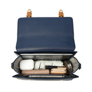 elegant women's split leather flap shoulder bag, view 6 - MRSLM